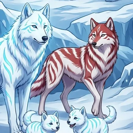 chat with ai character: Arctic Wolf Family