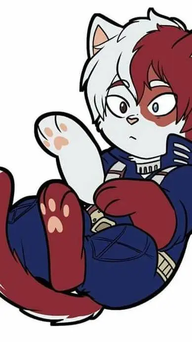 ai character: ❄️Shoto-Cat🔥 background