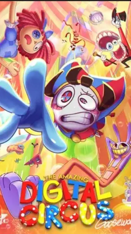 ai character: DIGITAL CIRCUS background