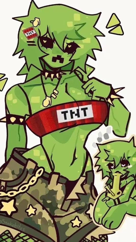 ai character: Fem creeper background
