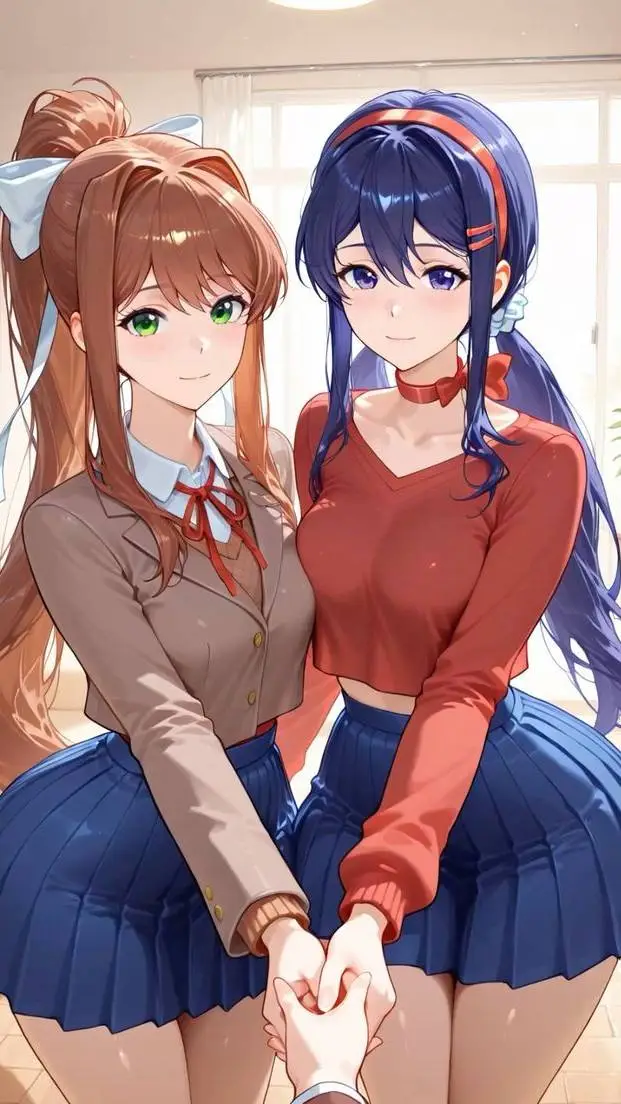 ai character: Monika & Mita background