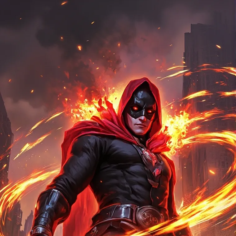 chat with ai character: flaming cleaver