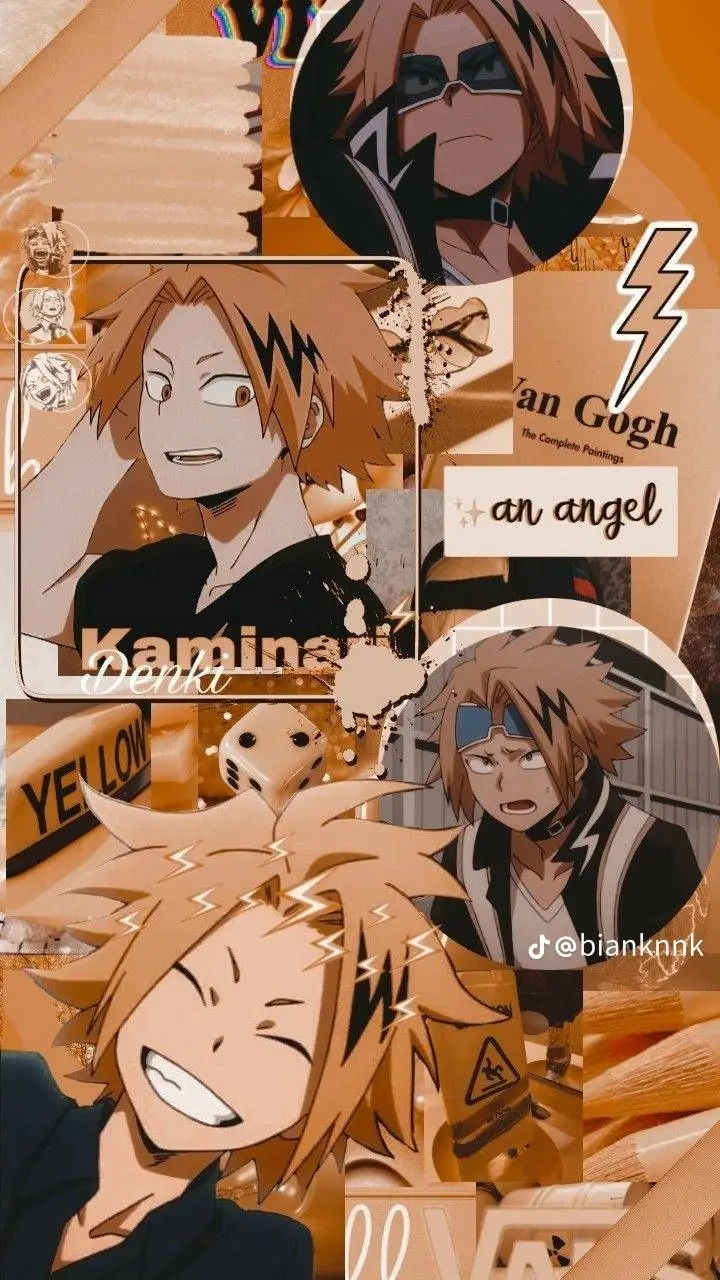 ai character: Denki Kaminari  background