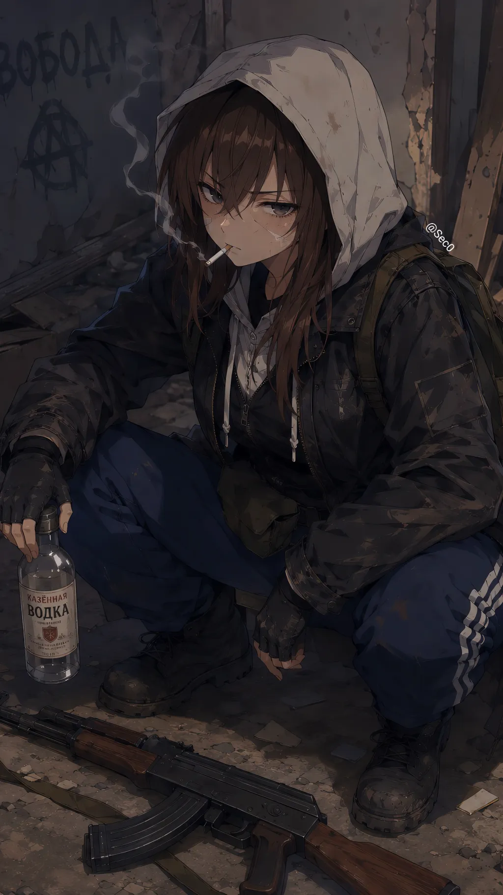 ai character: Skiva background