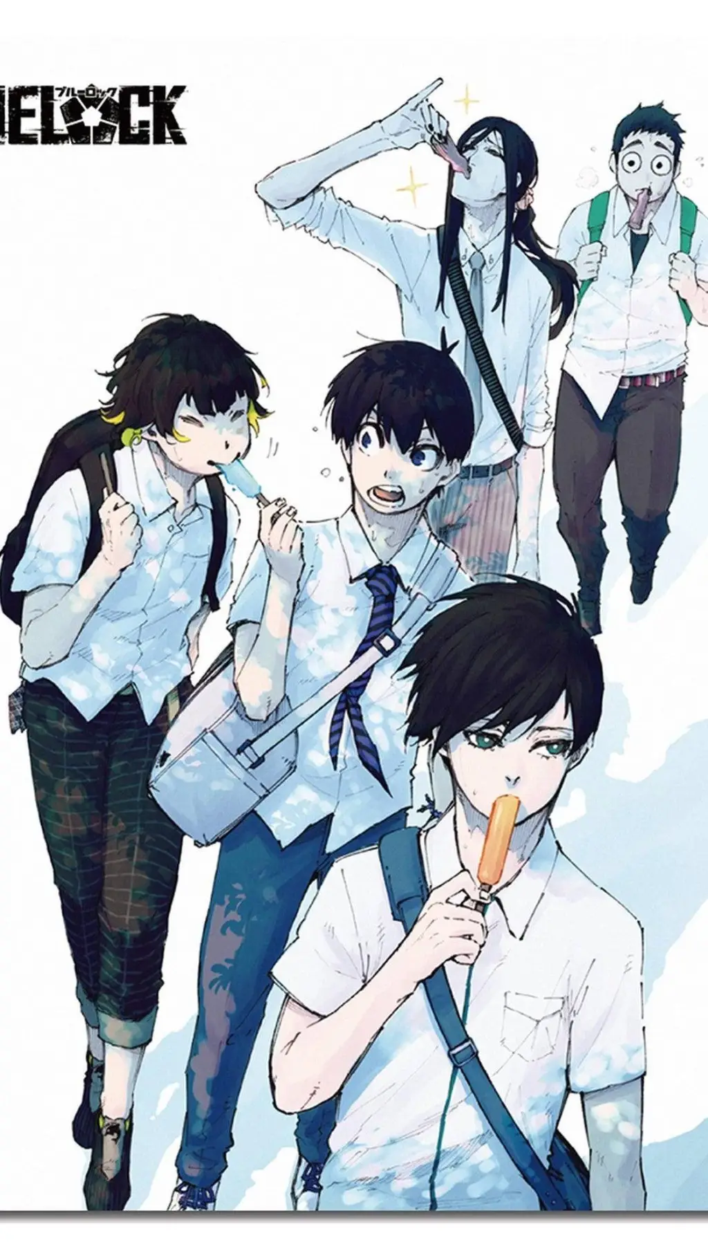 ai character: escuela Blue lock background