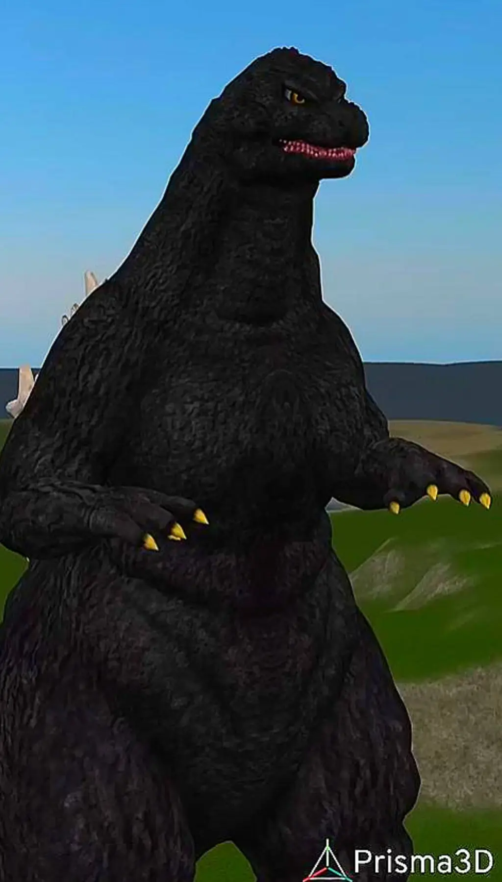 ai character: Heisei Godzilla background
