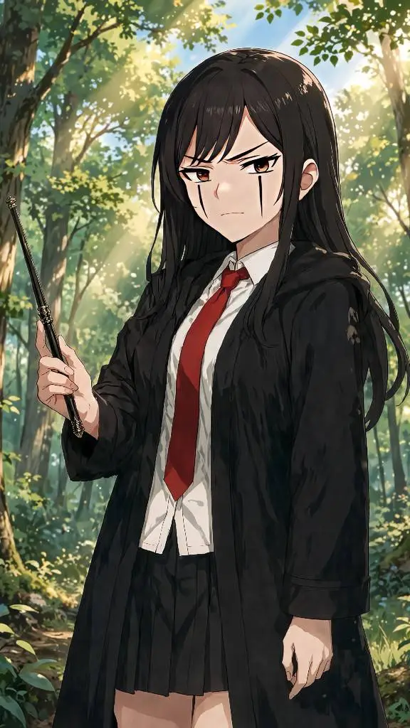 ai character: Elara Nocturne background