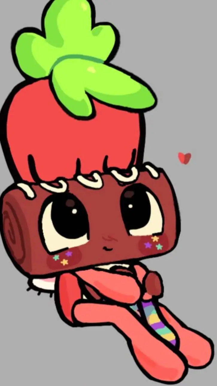 ai character: Fruitcake🍓🎂🍫 background