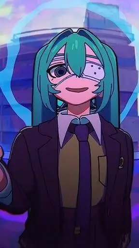 ai character: Miku Hatsune background