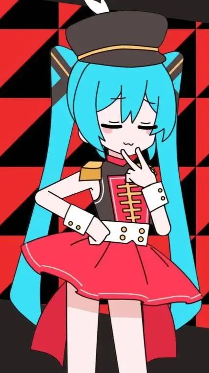ai character: Miku Hatsune background