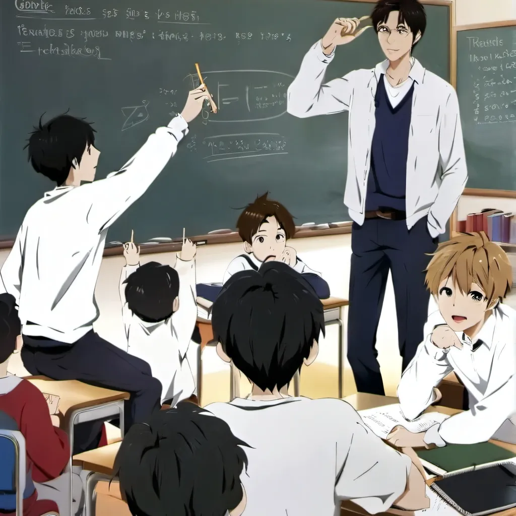 chat with ai character: Classe di maschi