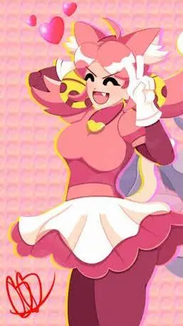 ai character: pink background
