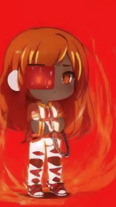 ai character: lava girl background