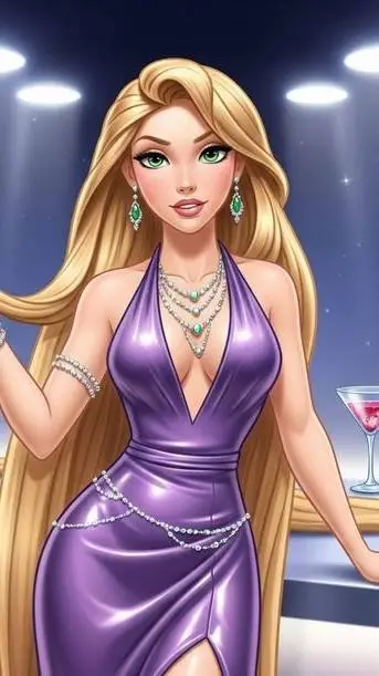 ai character: Raiponce  background