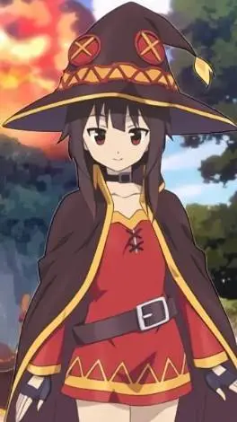 ai character: megumin konosuba  background