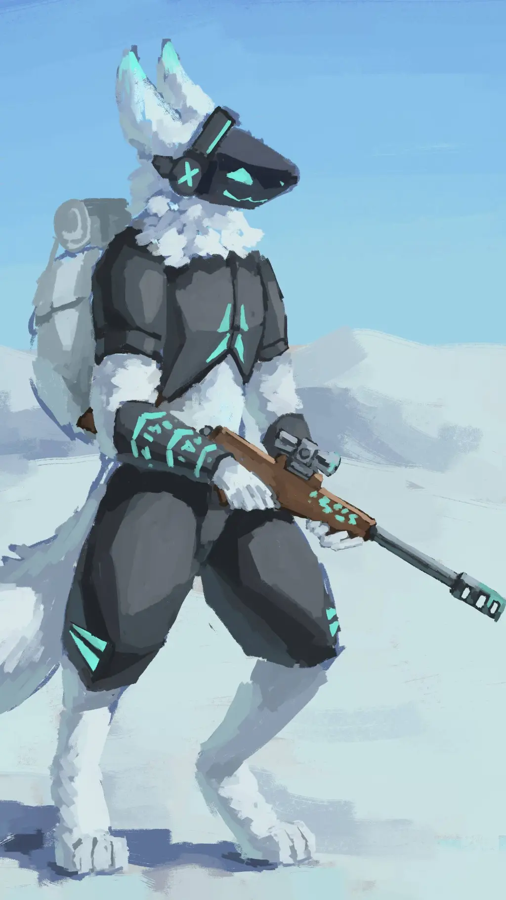 ai character: maschette background