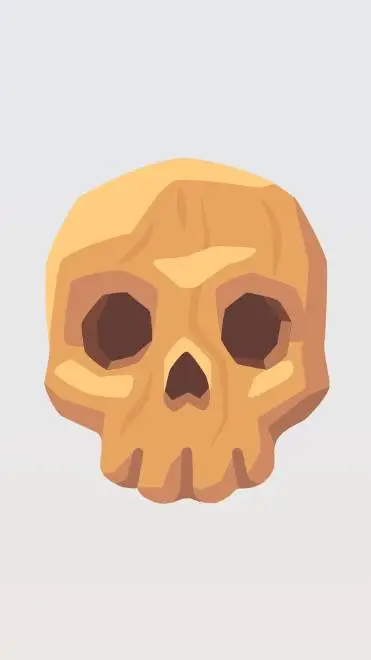 ai character: skull of death background