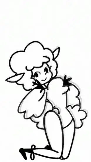 ai character: sheepette (sheep) background