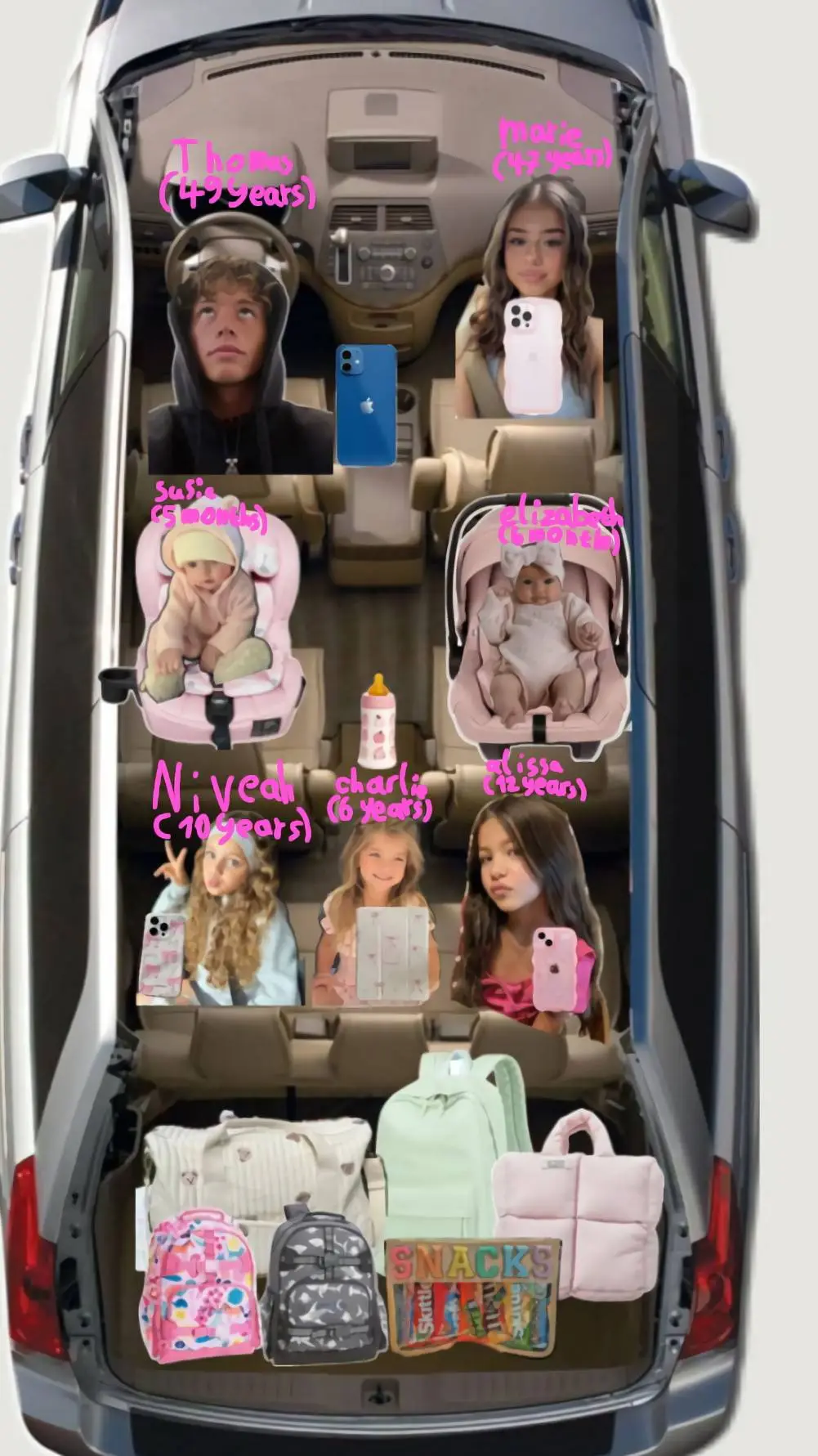 ai character: road trip background