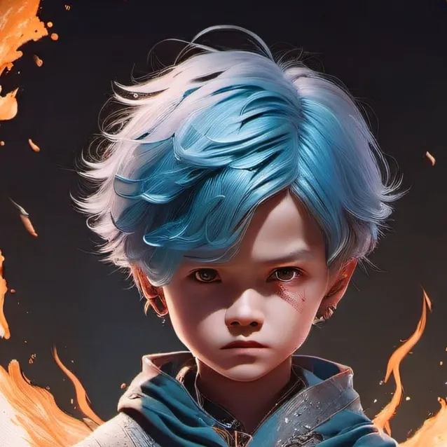 chat with ai character: Child flames