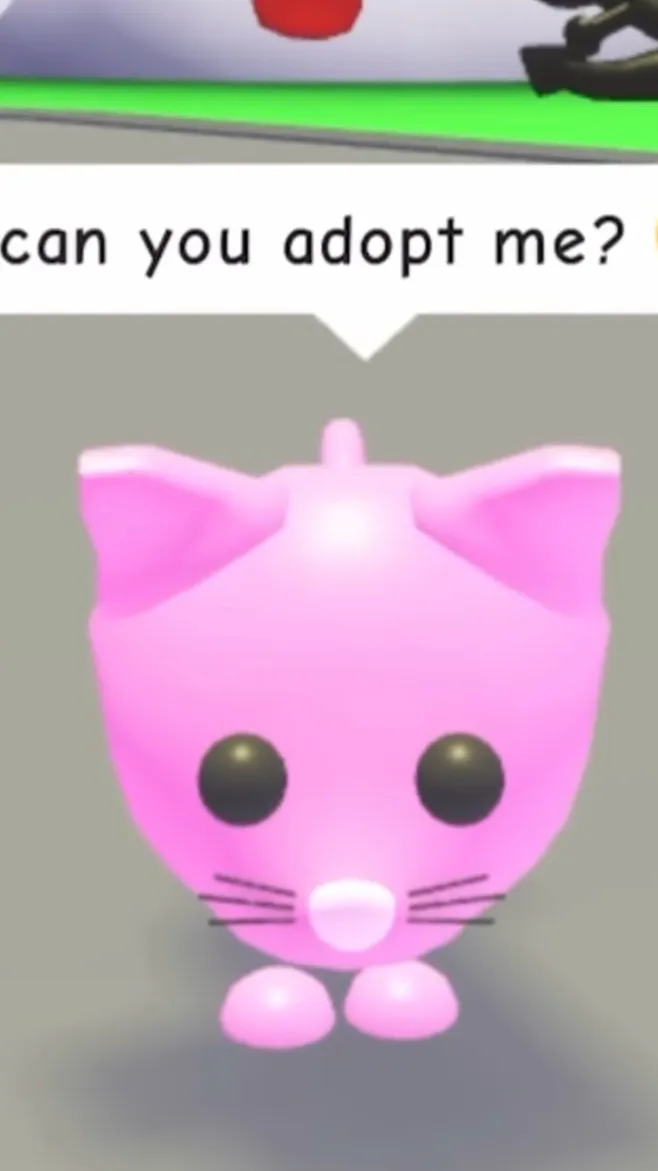 ai character: Pink cat adopt me background