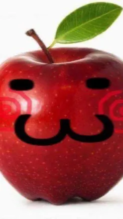 ai character: APPLE lol- background