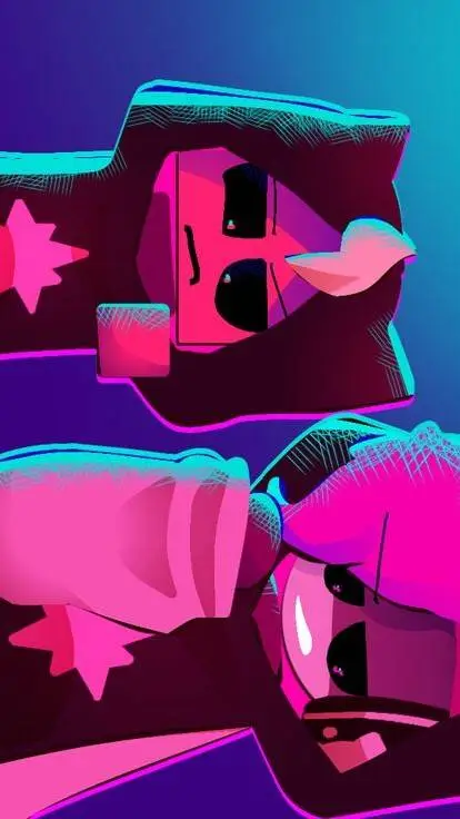 ai character: cubic x curcubit background