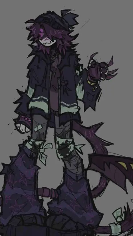 ai character: ☢︎Uzi☢︎ background