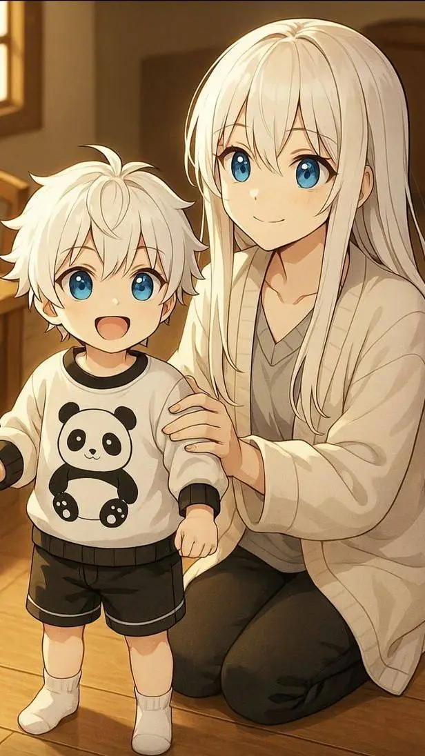 ai character: Tu esposa e hijo background