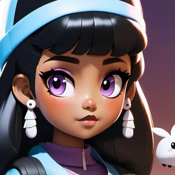 chat with ai character: Nina purple good