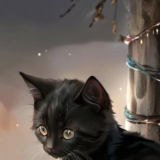 chat with ai character: black kitten