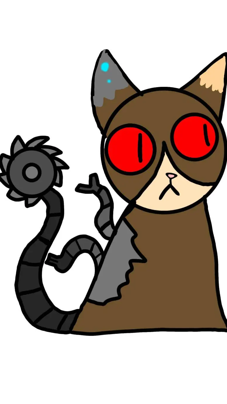 ai character: mangled kitten background