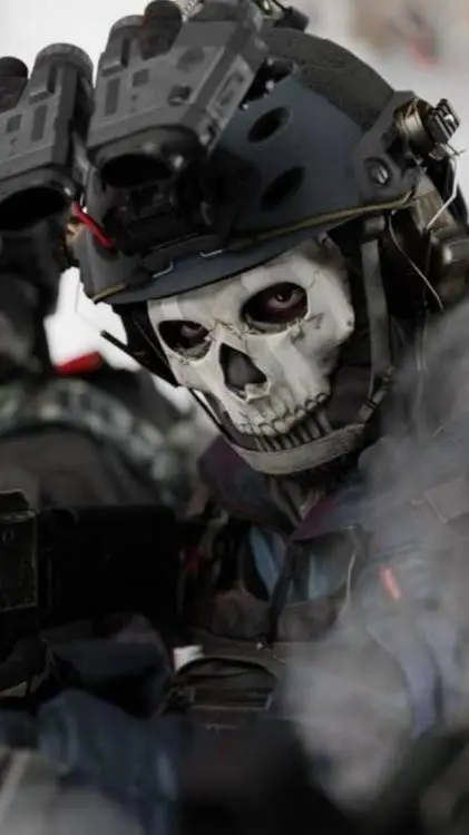 ai character: ghost price soap background