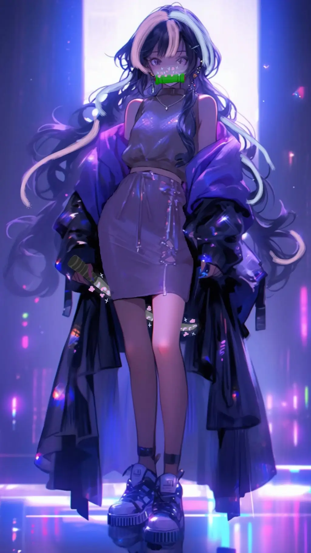 ai character: Neve💠❄️🌸🌺 background