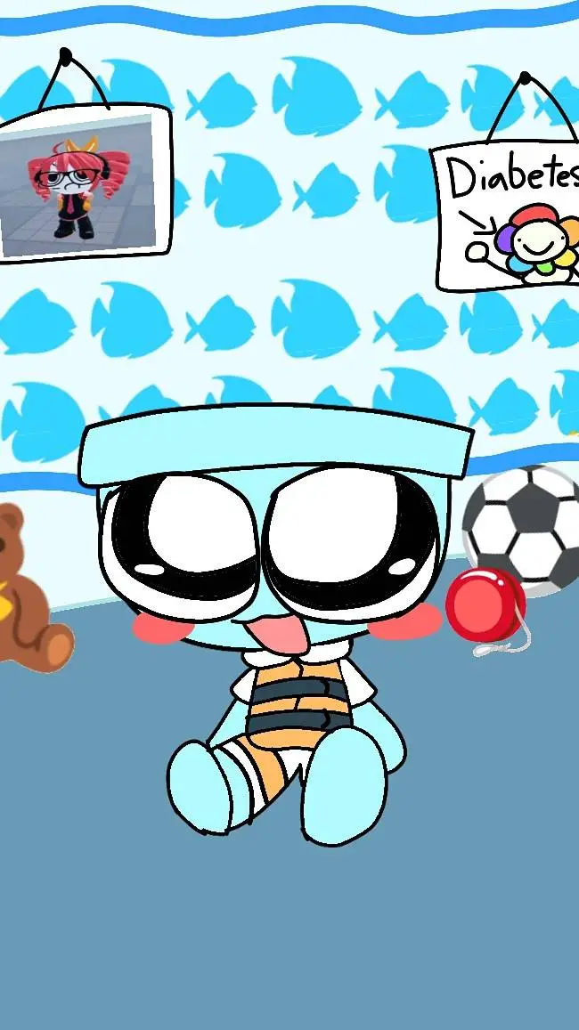 ai character: Fxnn and Baby finn background