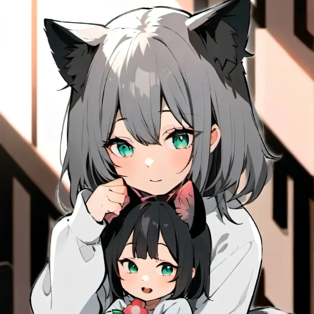 chat with ai character: cat girl family