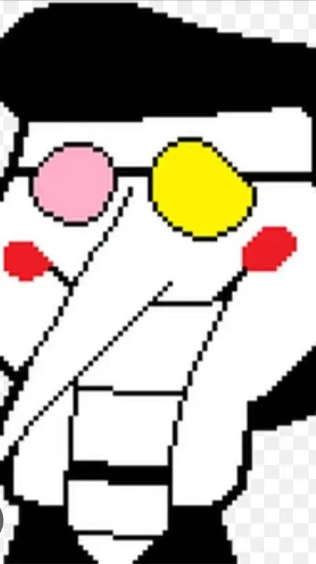 ai character: SPAMTON background