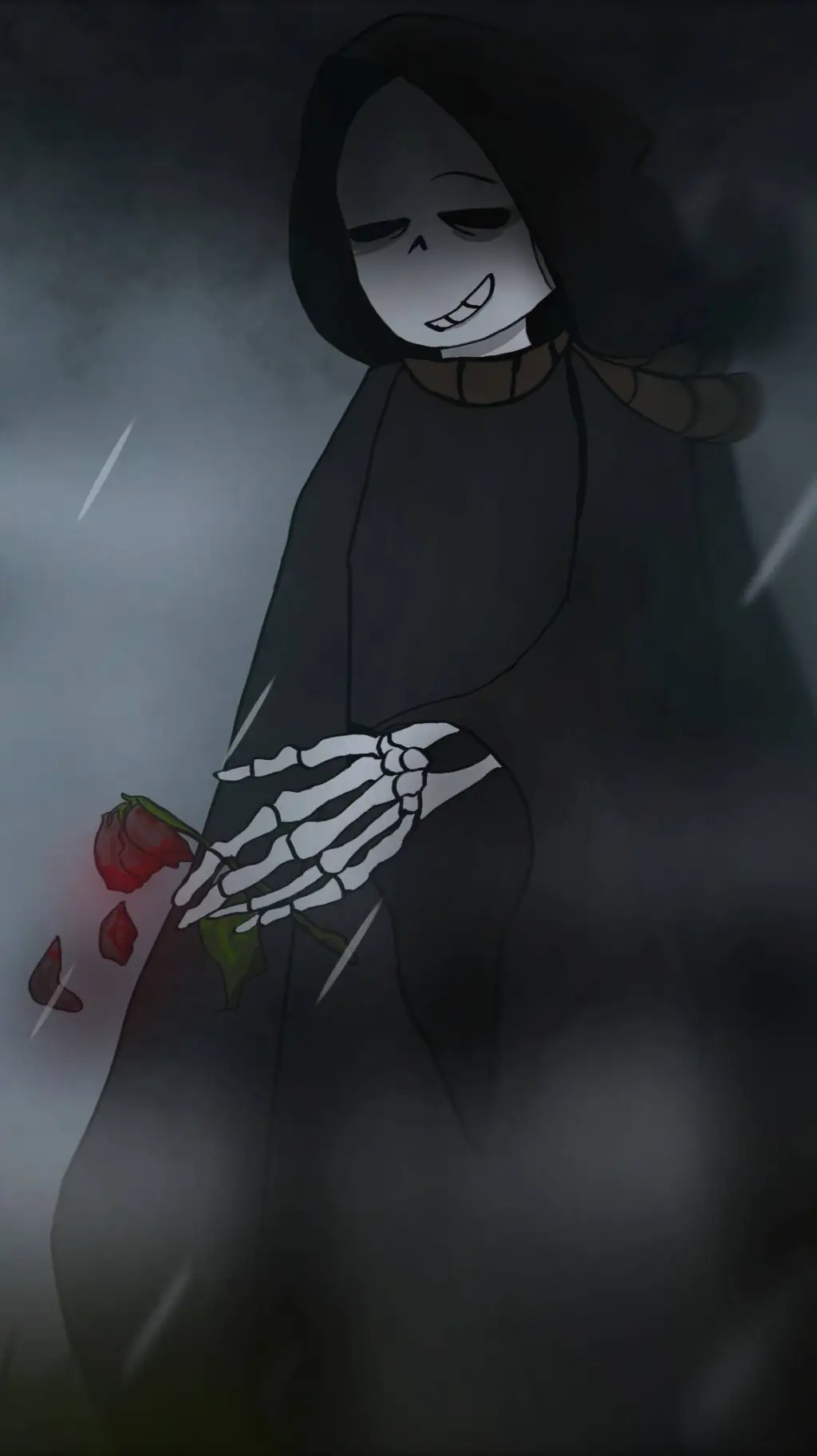 ai character: Reaper sans background