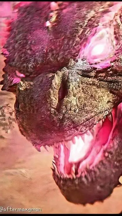 ai character: Evo || Godzilla background