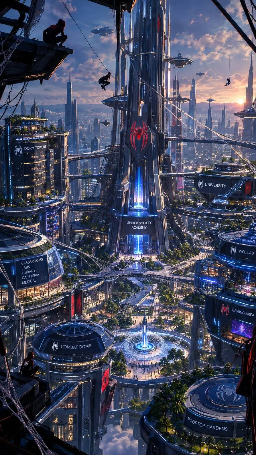 ai character: Spider-Society uni background