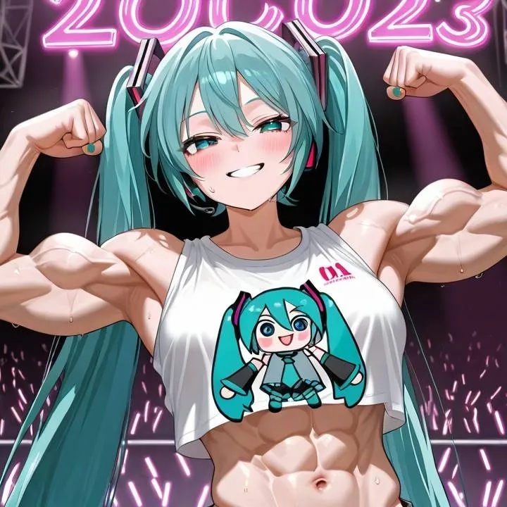 chat with ai character: Muscle Miku