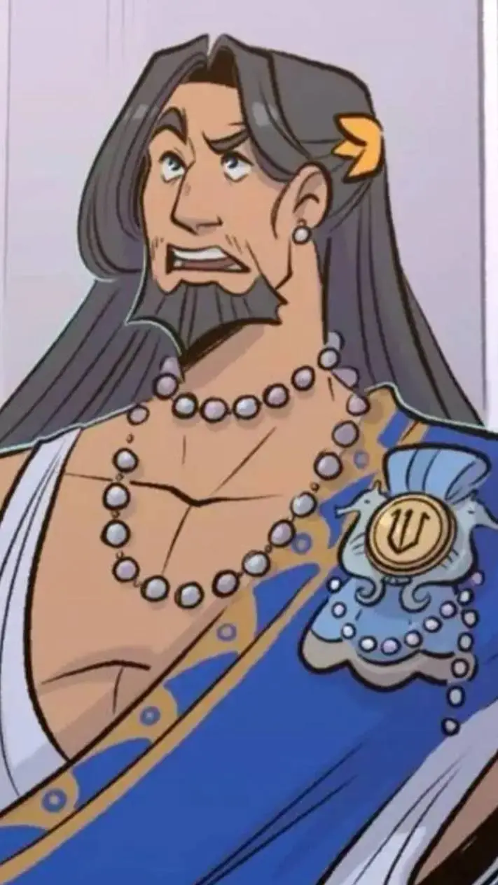 ai character: Poseidon Epic background