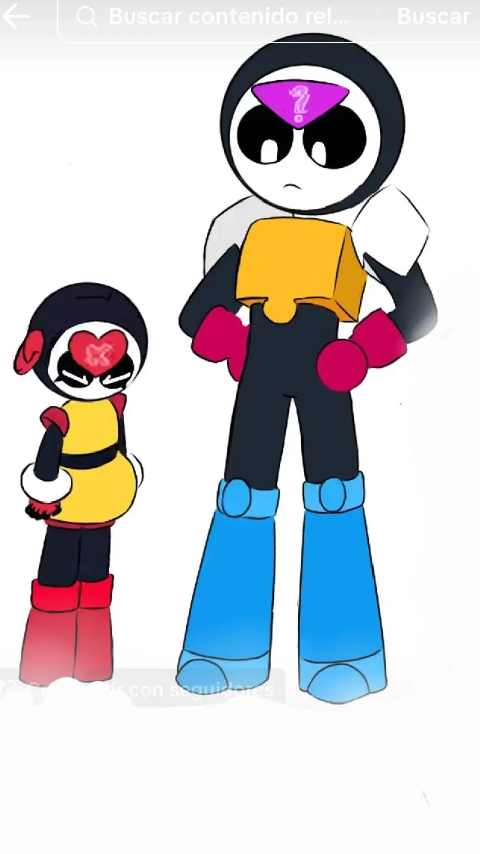 ai character: Meeple y su hija  background