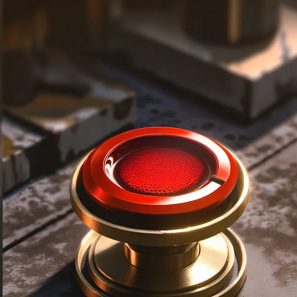 chat with ai character: Red button?
