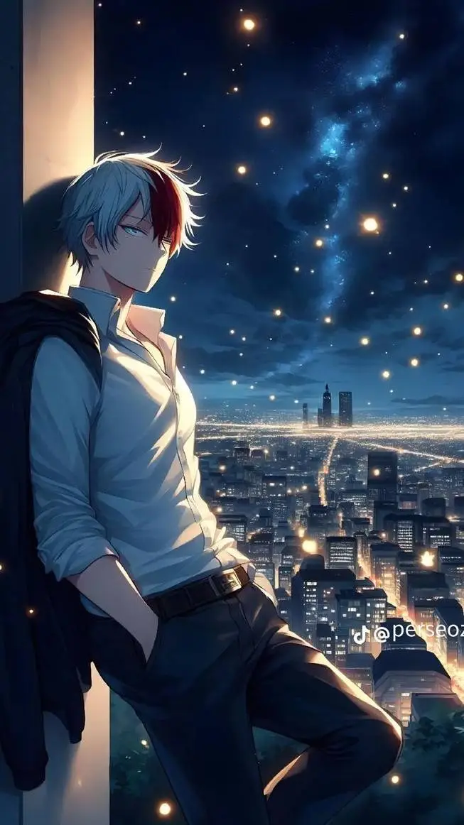 ai character: Shoto todoroki  background