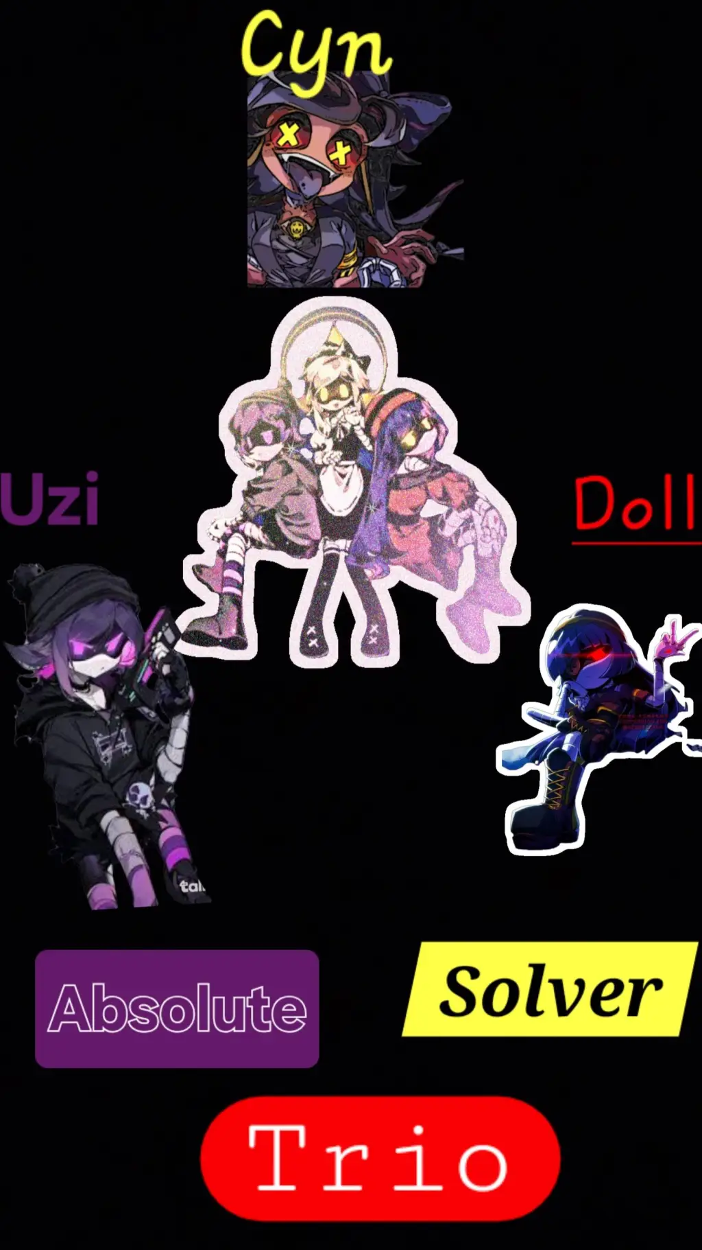 ai character: Solver trio background