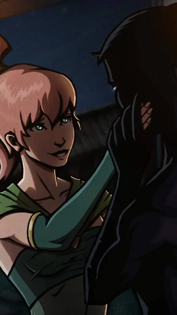 ai character: May and shadow background