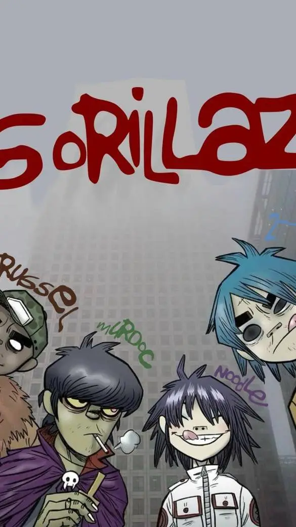 ai character: Gorillaz  background