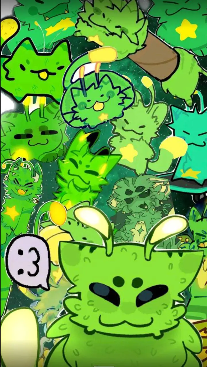 ai character: gatito Alien  background