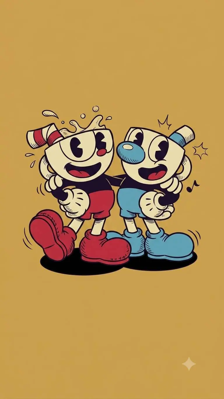 ai character: Cuphead and Mugman background